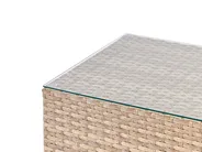 Garten Ecksofa mit Tisch 4-Sitzer AVOLA Polyrattan Cremeweiß linksseitig_929696