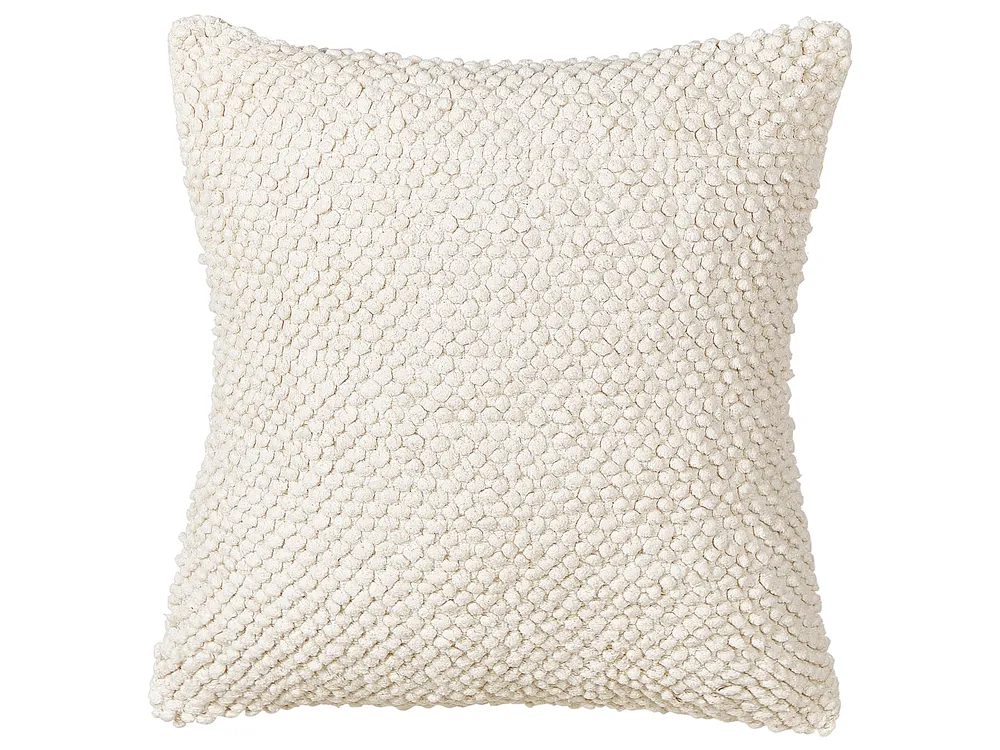 Dekokissen 2er Set JOARA 45 x 45 cm Baumwolle Hellbeige Ohne Muster_1033537