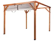 Pavillon VILLAROSA 320 cm 380 cm Tannenholz Braun / Beige_967175