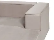 Ecksofa 3-Sitzer VERNON Samtstoff Beige linksseitig_887790