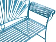 Bistro-Set mit Bank PAVIA Metall Blau_1046343