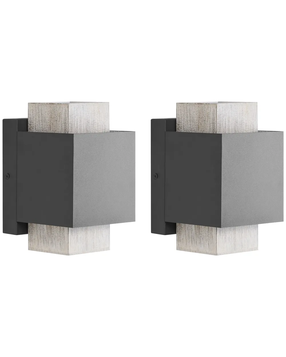 LED Außenwandleuchte 2er Set TIMOK Schwarz