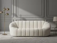 Sofa 3 Seater LOMMA Boucle White_818055