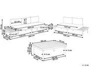 Garden Lounge Set with Table 5 Seater FIVIZZANO Acacia Wood Dark Grey_1161121