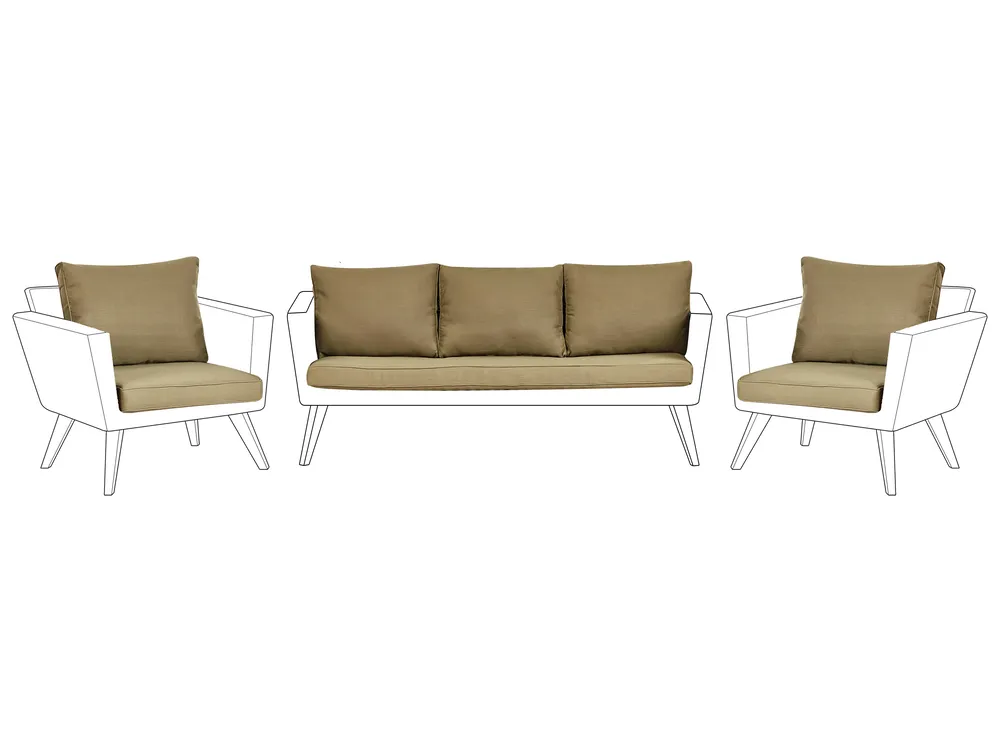 Outdoor Kissenbezug Set VITTORIA XL Olivgrün