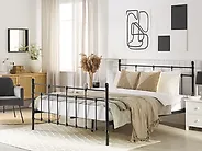 Bed Metal LYNX 160 x 200 cm (EU King Size) Black_1176954