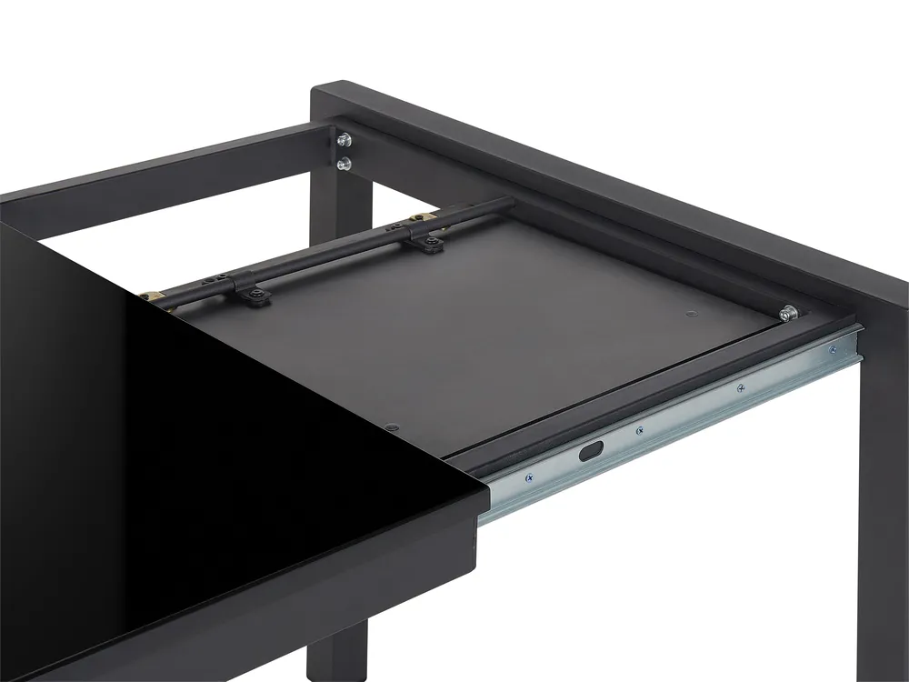 Ausziehbarer Esstisch GRANADA Schwarz 120/160 cm 80 cm_820886
