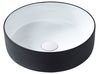 Aufsatzwaschbecken CALIG ⌀ 36 cm Keramik Schwarz / Weiß