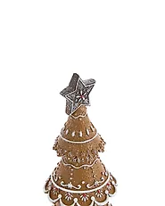 Set of 2 Christmas Decorations KOPPELO 33/42 cm Christmas Tree Brown_1175649