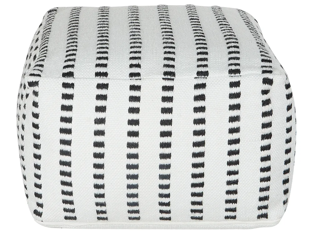 Pouf GAJAN Stoff Weiß_931683