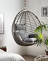 Hängesessel TOLLO Polyrattan Grau