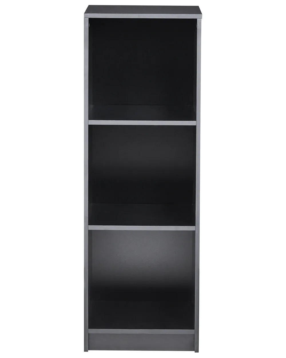 Bücherregal mit 3 Ebenen ZEHNA 117 cm Schwarz_1026524