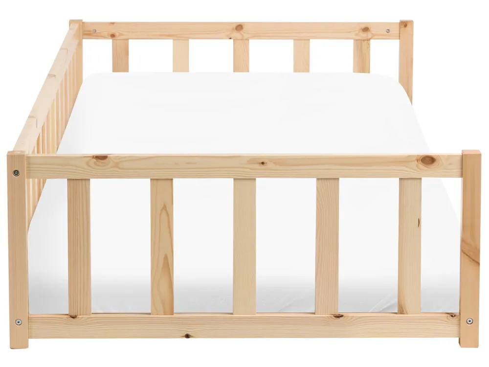 Kinderbett Kiefernholz AURIBEAU 90 x 200 cm Hellbraun_1051174