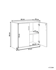 Büroschrank ZEHNA Braun / Schwarz_885471