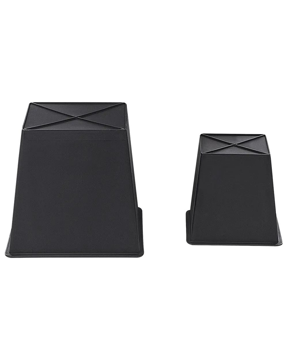 Set mit 2 Blumentöpfen BERBERIS 34/45 cm Polyrattan Schwarz_914433