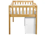 Halbhochbett Holz SUSVILLE 90 x 200 cm Hellbraun_935475