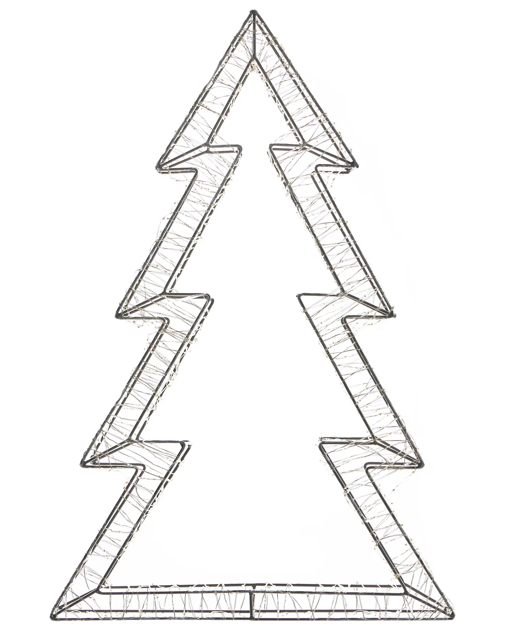 Gartendekoration LED AKERAN 60 cm Weihnachtsbaum Silber_1031798