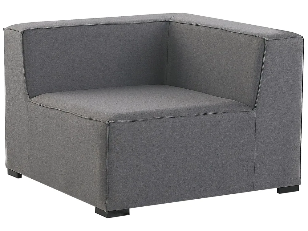 Garten Ecksofa mit Ottomane 7-Sitzer AREZZO modular Grau rechtsseitig_825165