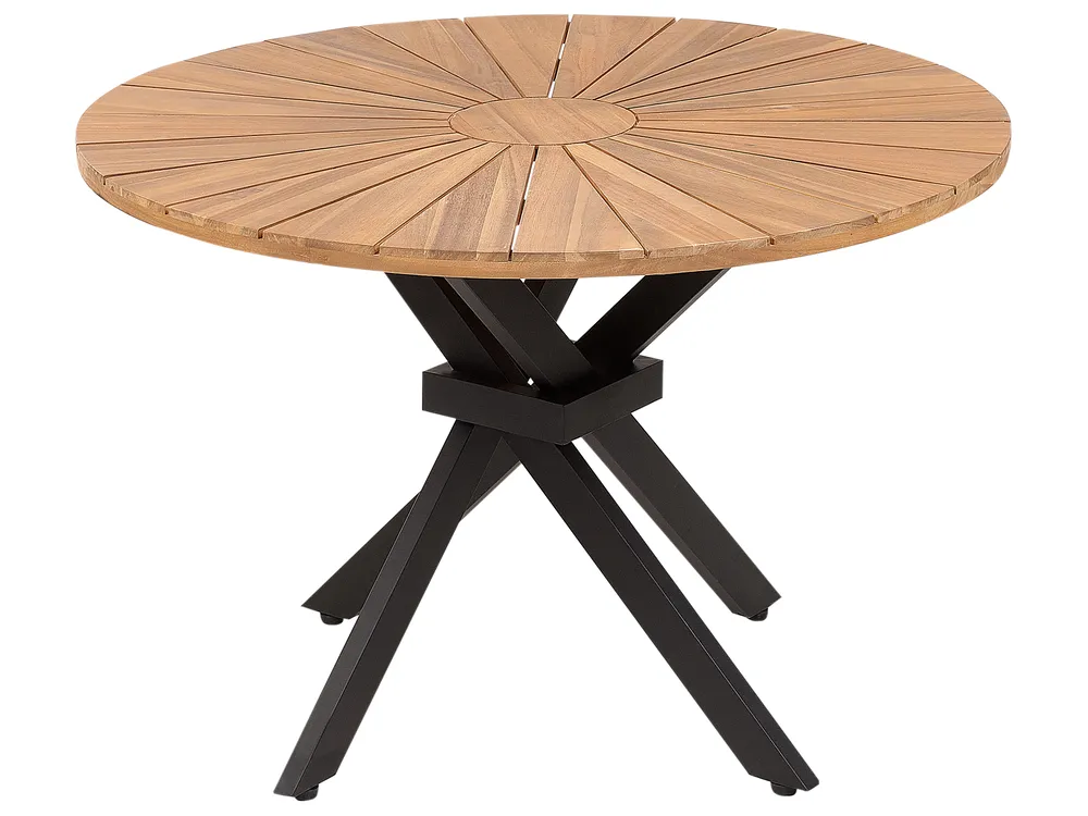 Gartentisch CISSONE 110 cm 110 cm Akazienholz Braun