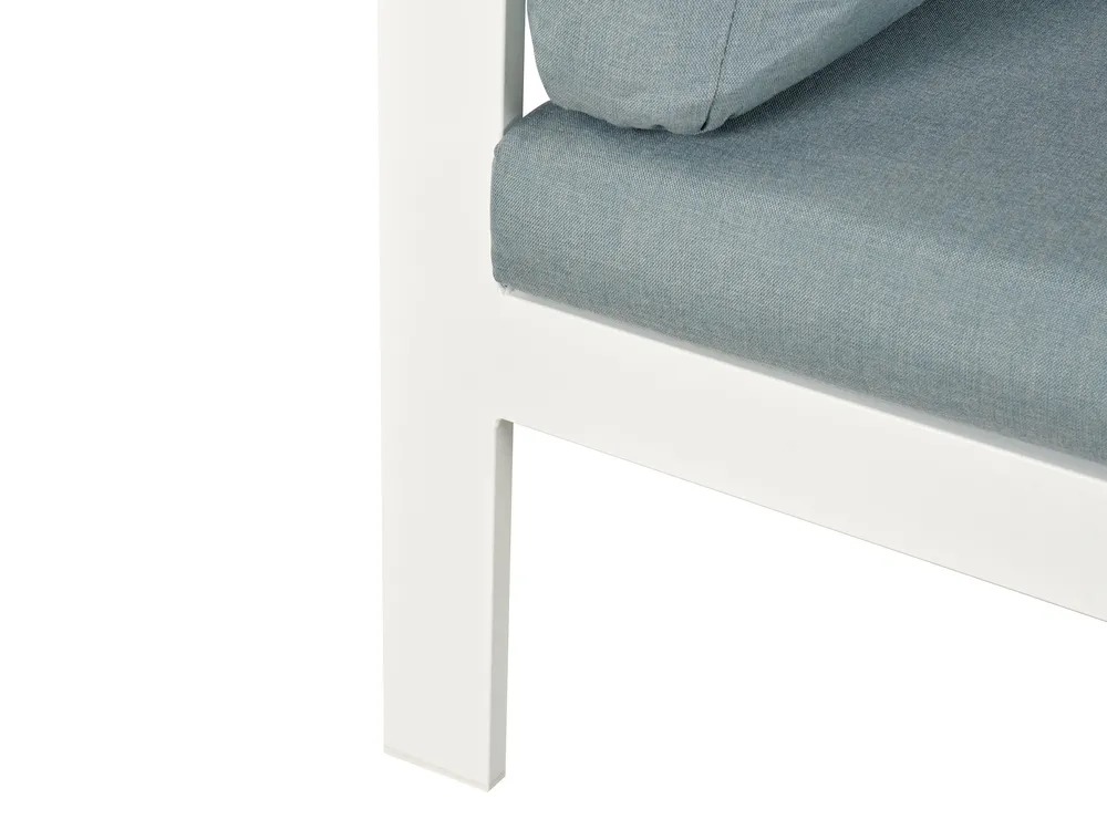 Garten Ecksofa mit Tisch 5-Sitzer MESSINA Metall Grün linksseitig_676504