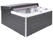 Outdoor Hot Tub with LED OZOGOCHE Grey_1081878