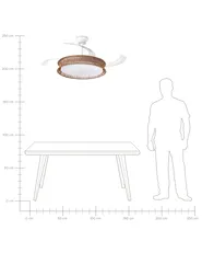 Plafondventilator met verlichting OLETA met afstandsbediening LED Wit_1124328