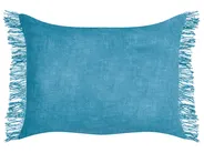 Set of 2 Decorative Cushions MABA 50 x 35 cm Cotton Blue Solid_940257