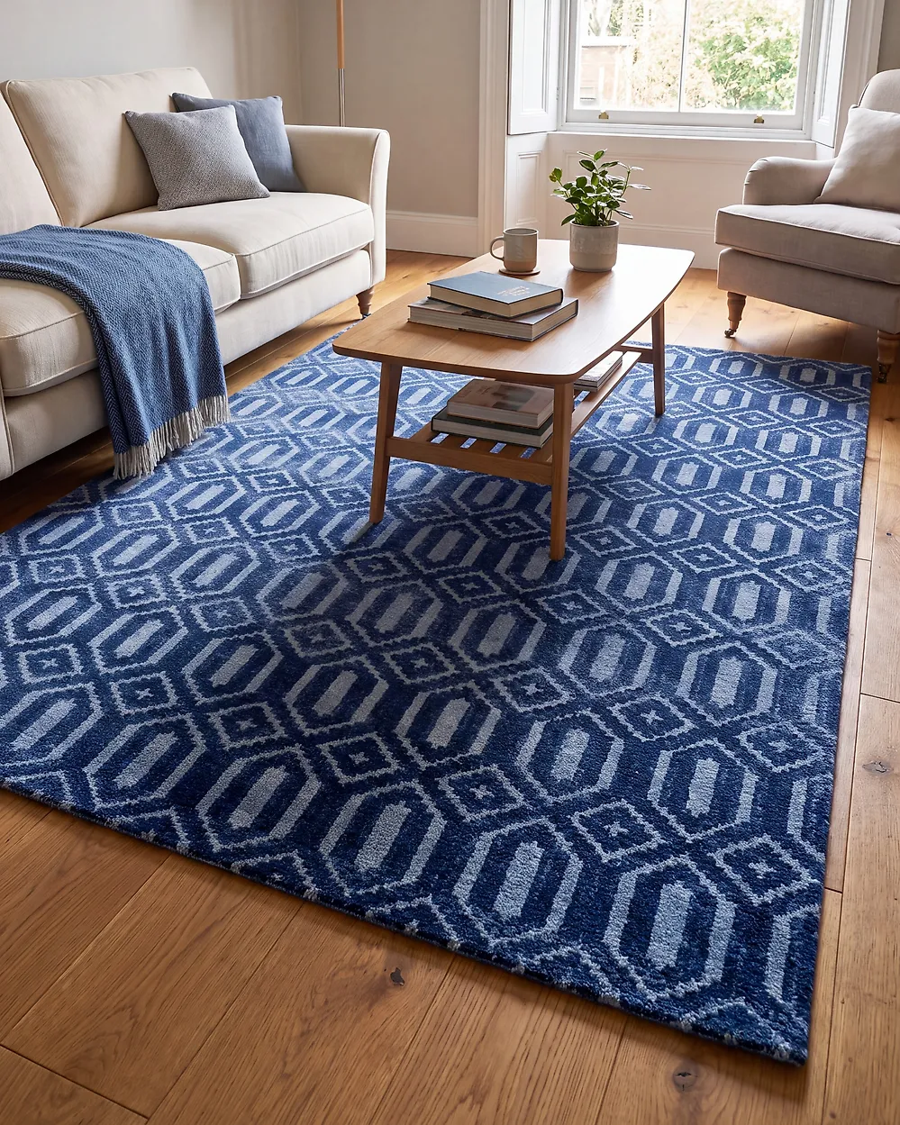 Teppich ADATEPE Marineblau 160 x 230 cm Viskose
