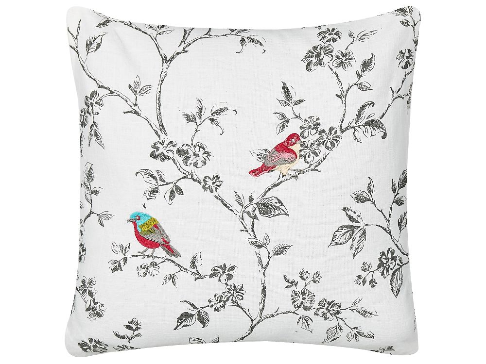Throw Cushion DILLENIA 45 x 45 cm Cotton White