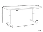 Electric Adjustable Standing Desk DESTINES 180 cm 80 cm White/ Black_899523