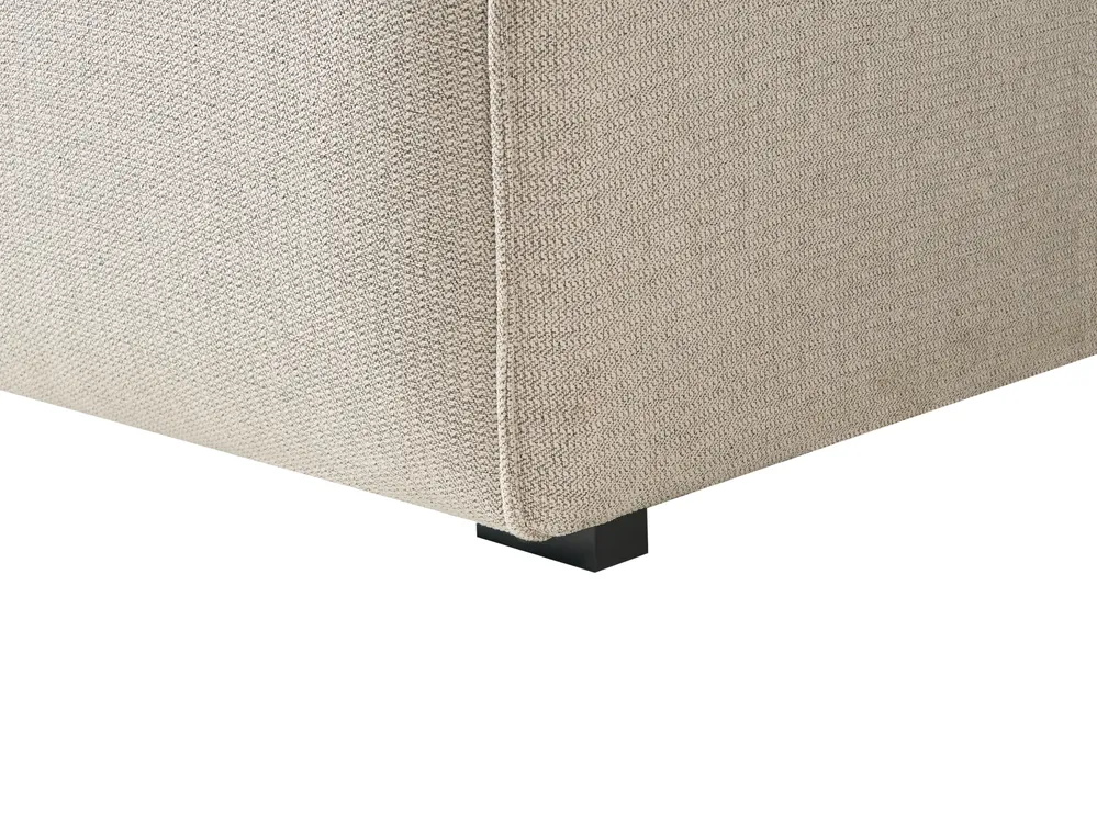 Corner Sofa 3 Seater DOLVA Fabric Light Beige Left Hand_985924