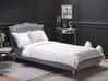 Bett mit Stauraum METZ Stoff Hellgrau 90 x 200 cm