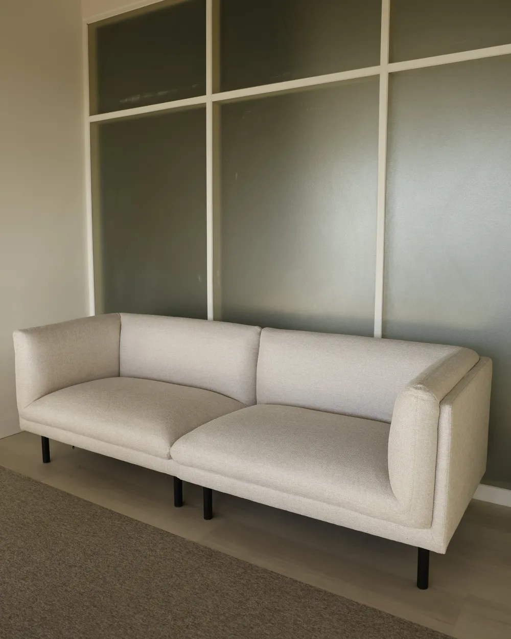 Sofa 3 Seater VORGOD Fabric Light Beige_1039262
