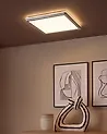 LED Deckenlampe TIVORA mit Fernbedienung mit Dimmer Silber