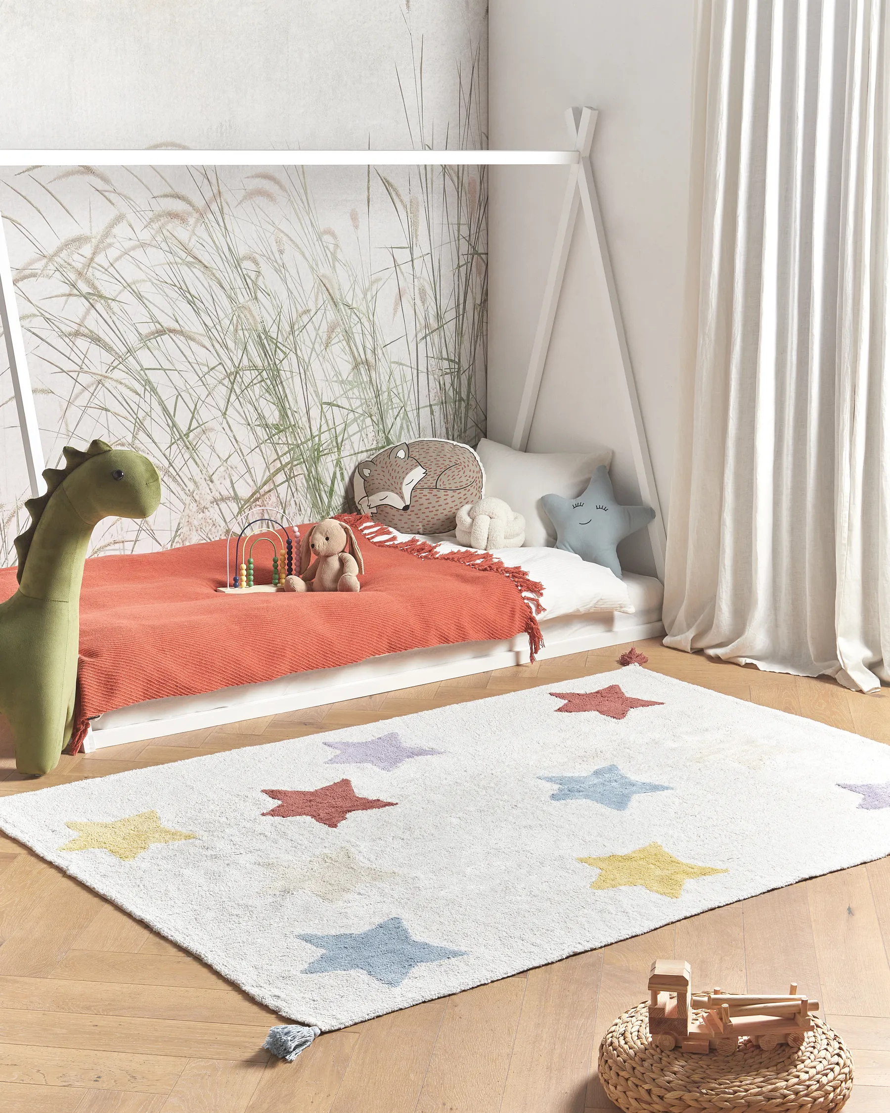 Kinderteppich MEREVI Bunt 140 x 200 cm Baumwolle_907247