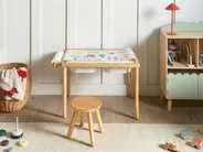 Kindertisch und Stuhlset KEMPSEY Montessori mit Stauraum Hellbraun_1047495