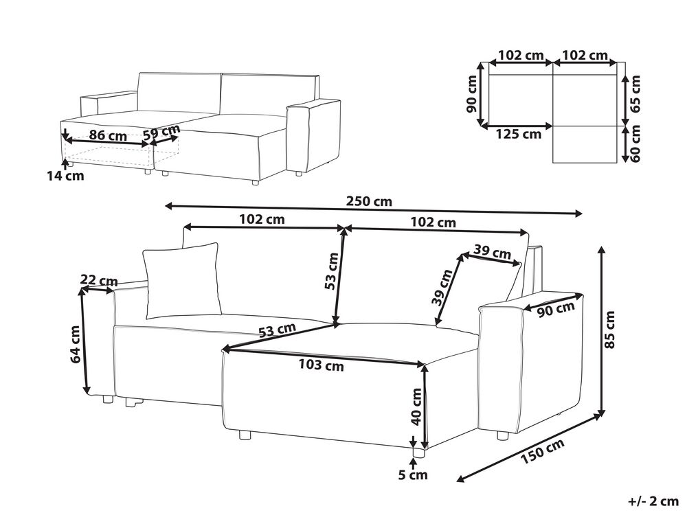 Dimensioni Divani Ad Angolo Misure Di Un Divano Ad Angolo Misure