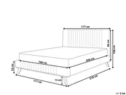 Bed Chenille TALENCE 160 x 200 cm (EU King Size) Light Beige_712032