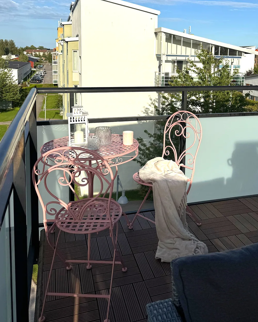 Bistro Set klappbar ALBINIA Metall Rosa_1019838