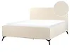 Bett mit Lattenrost Cord VALOGNES 160 x 200 cm Hellbeige
