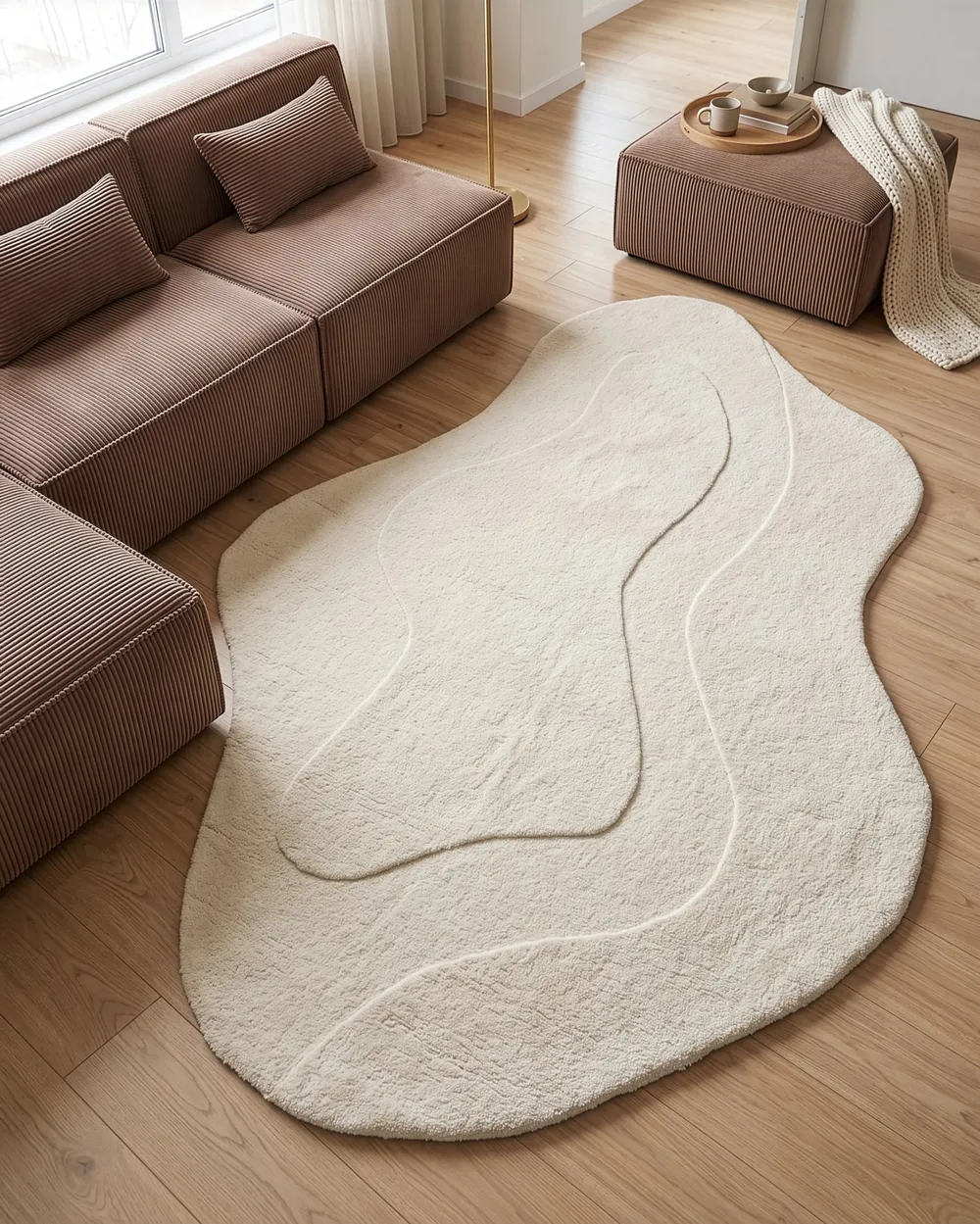 Vloerkleed NEVANA Gebroken wit 160 x 230 cm Wol_1131604