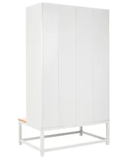 4-Door Storage Locker with Bench ATHLETE Metal Grey/ Blue_1011822