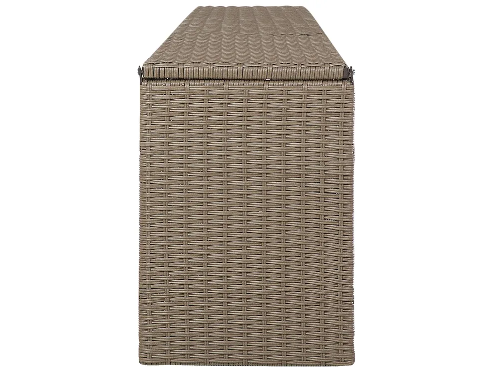 Lounge Set mit Tisch 9-Sitzer SEVERO Polyrattan Braun_678777