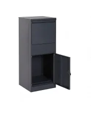 Paketni sandučić OTRANTO 42 cm 39 cm Metal Grafitno sivi_1149748
