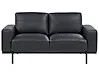 Sofa 2-Sitzer SOVIK Kunstleder Schwarz