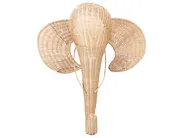 Wandobjekt Elefant GRUNEY Rattan 83 cm Naturfarben_894149