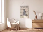Wandbehang MAHRI Baumwolle 106 cm Grau_864082