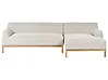 Ecksofa SOSJO Stoff Hellbeige linksseitig