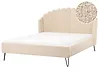 Bed Boucle AMBILLOU 160 x 200 cm (EU King Size) Beige
