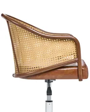 Desk Chair REDDING Faux Leather Brown_997685
